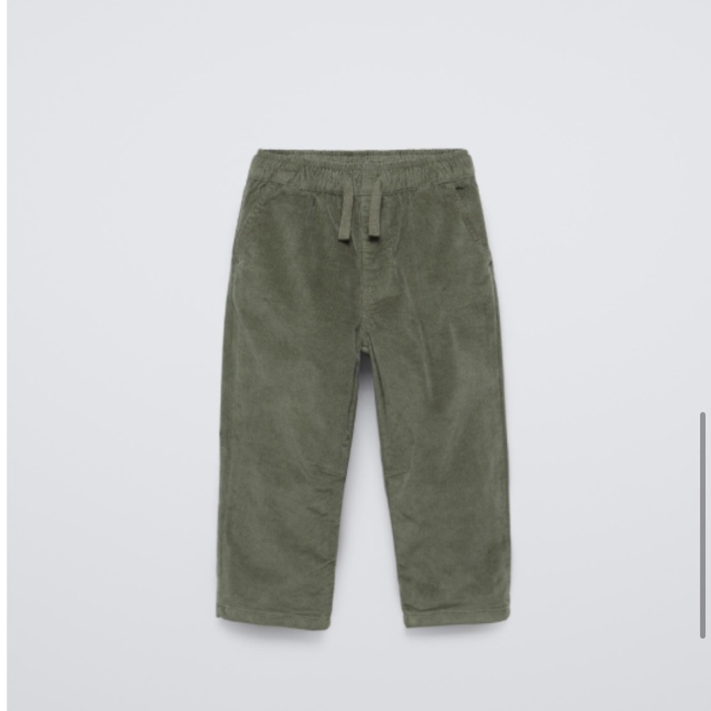 ZARA LINED FINE WALE CORDUROY PANTS